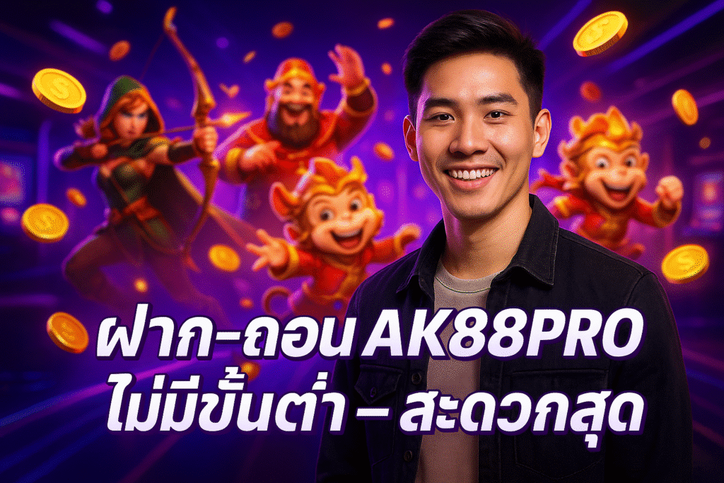 ฝาก-ถอน AK88PRO ไม่มีขั้นต่ำ สะดวกสุด