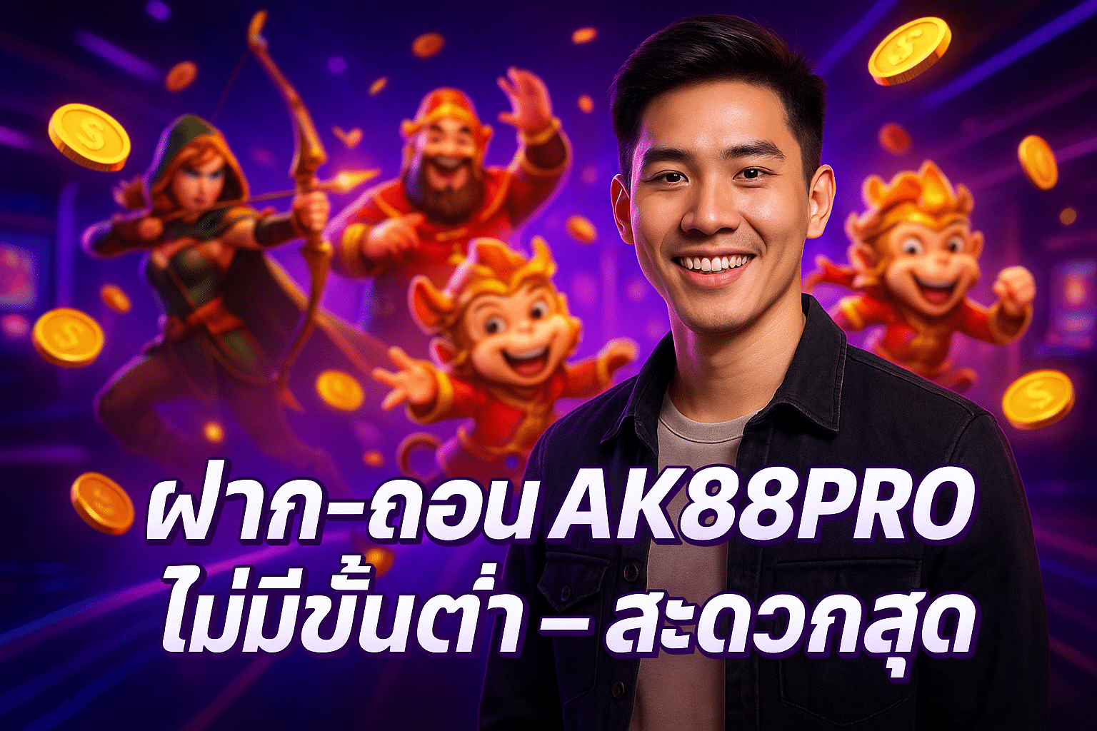 ฝาก-ถอน AK88PRO ไม่มีขั้นต่ำ สะดวกสุด