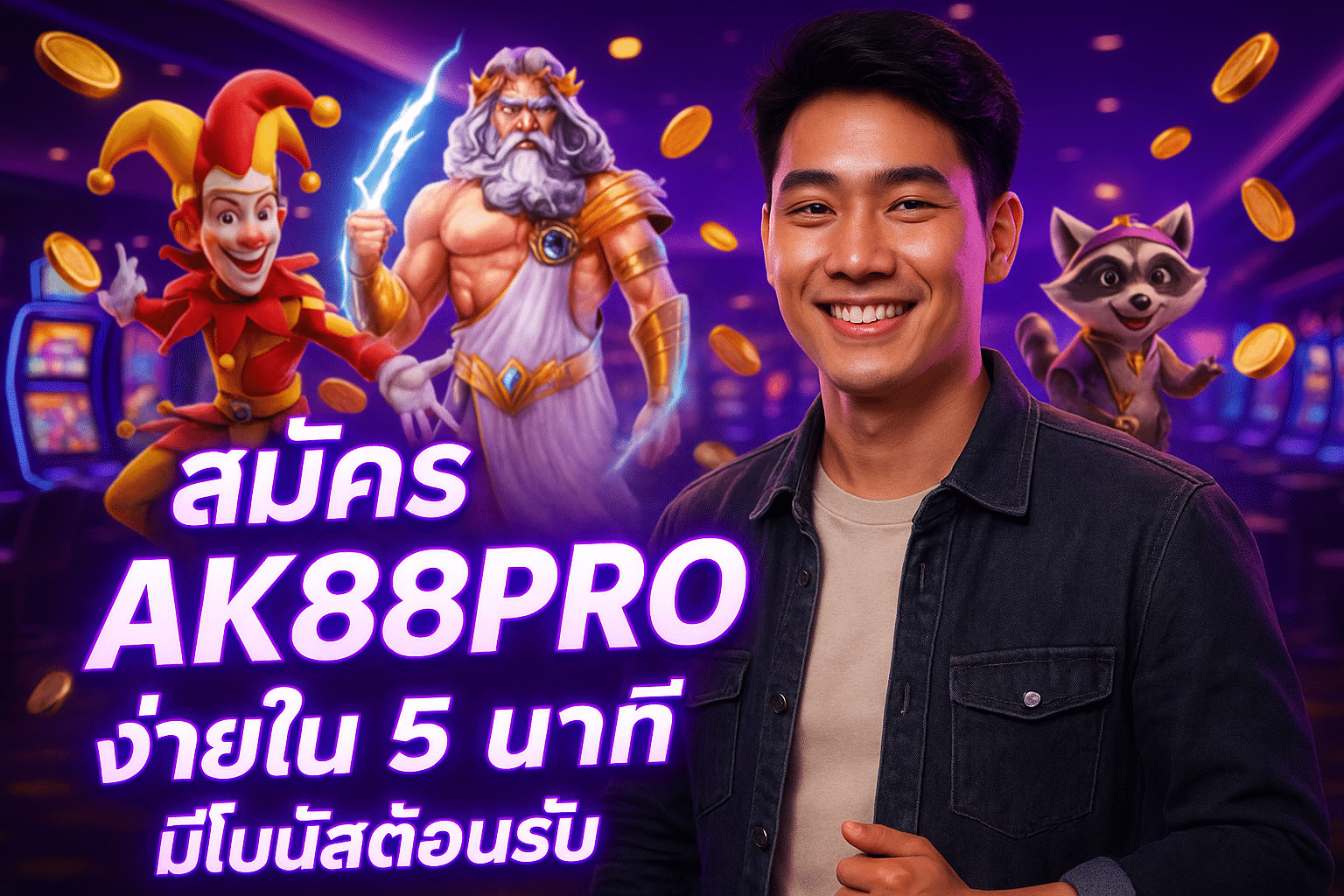 สมัคร AK88PRO ง่ายใน 5 นาที มีโบนัสต้อนรับ