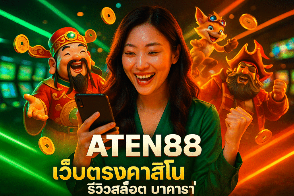 ATEN88 เว็บตรงคาสิโน รีวิวสล็อต บาคาร่า เล่นง่าย ถอนไว โปรเด็ดเพียบ